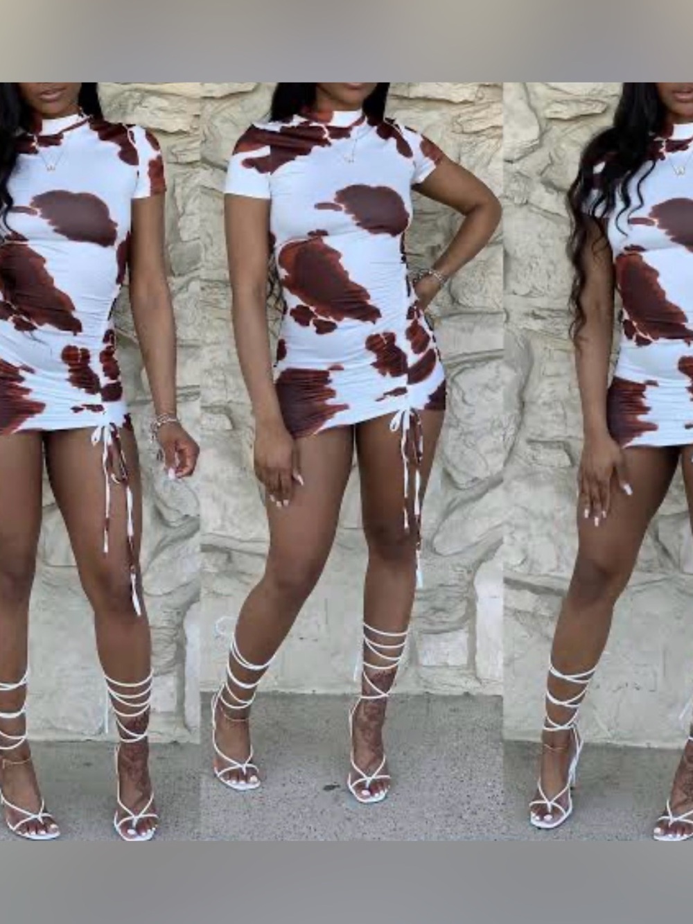 Like new cow print dress